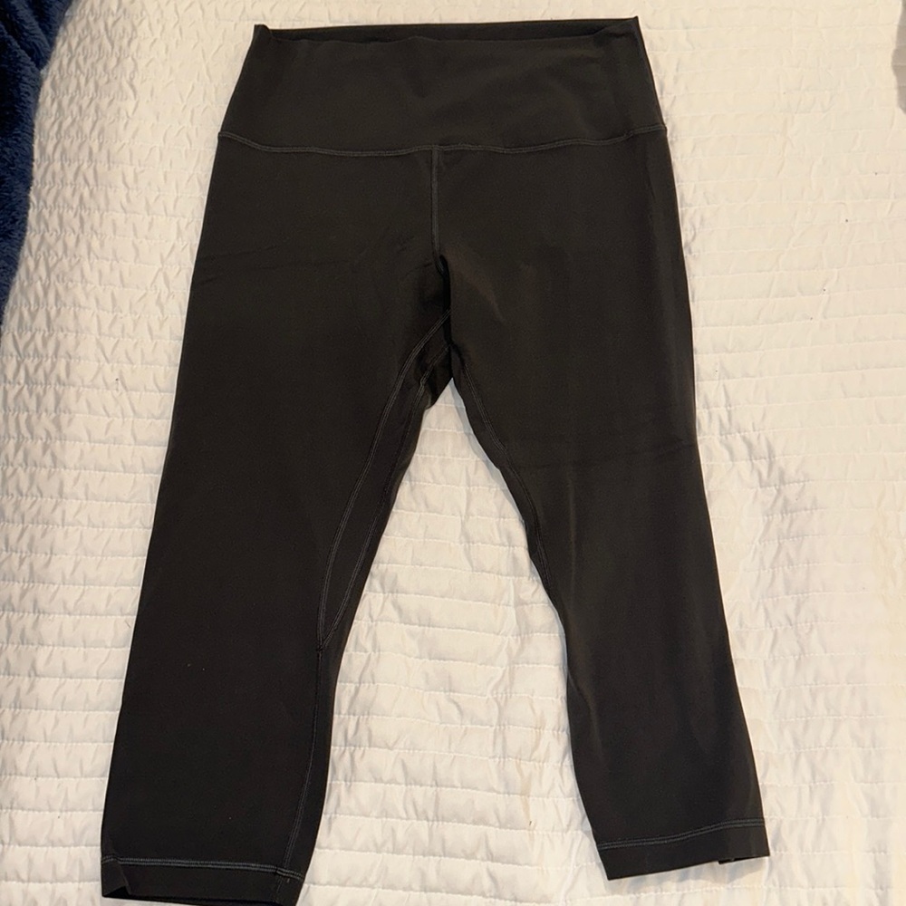 Lululemon Align Crop 21” Formation dark gray  Multi Style W6AVIS Nulu  Sz. 12